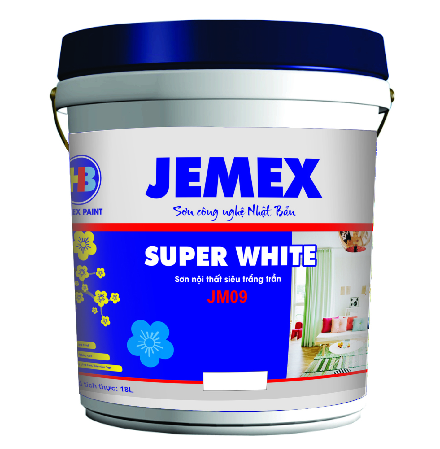 Sơn nội thất siêu trắng trần Super White JM09